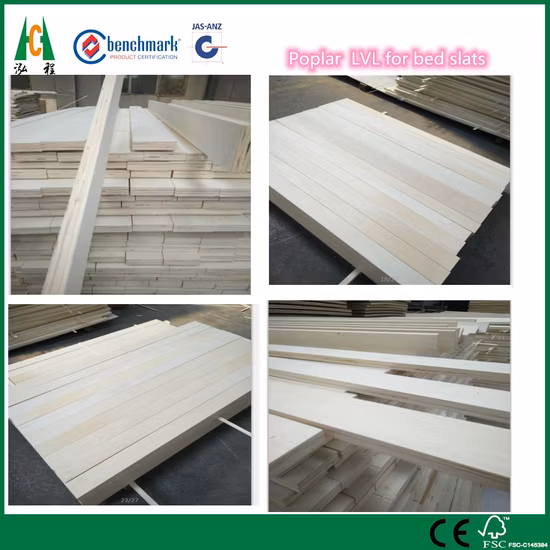 LVL Bed Slat with Poplar Slat E1 E0 P2 LVL Bed Slat