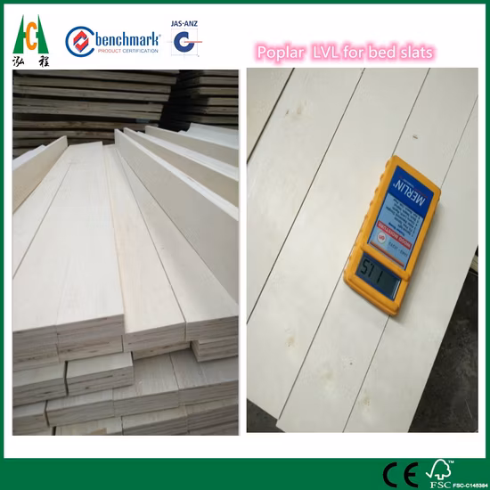 LVL Bed Slat with Poplar Slat E1 E0 P2 LVL Bed Slat