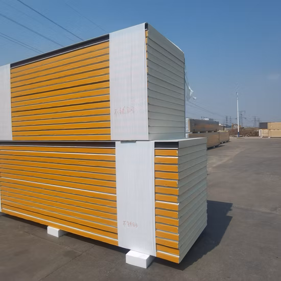 Isolation acoustique à bas prix de toiture murale PU/PIR/PUR/Puf/polyuréthane/EPS/laine de roche/panneau sandwich en laine de verre pour chambre froide/salle blanche/entrepôt/atelier